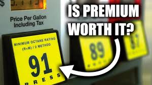 A picture shown the worth of premium gas