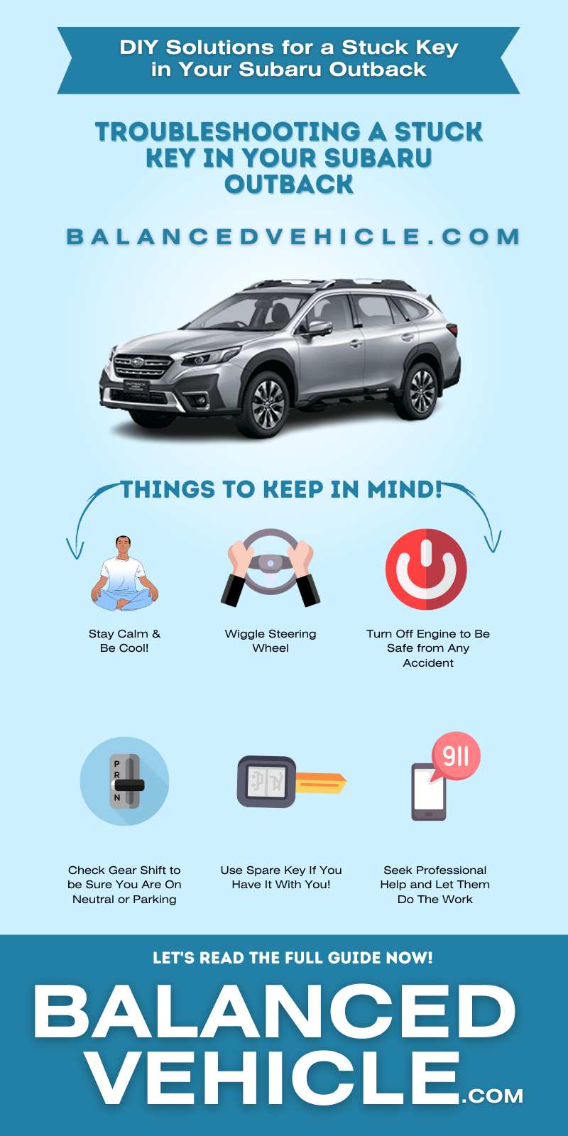 Troubleshooting Subaru Outback Key Stuck Infographic 