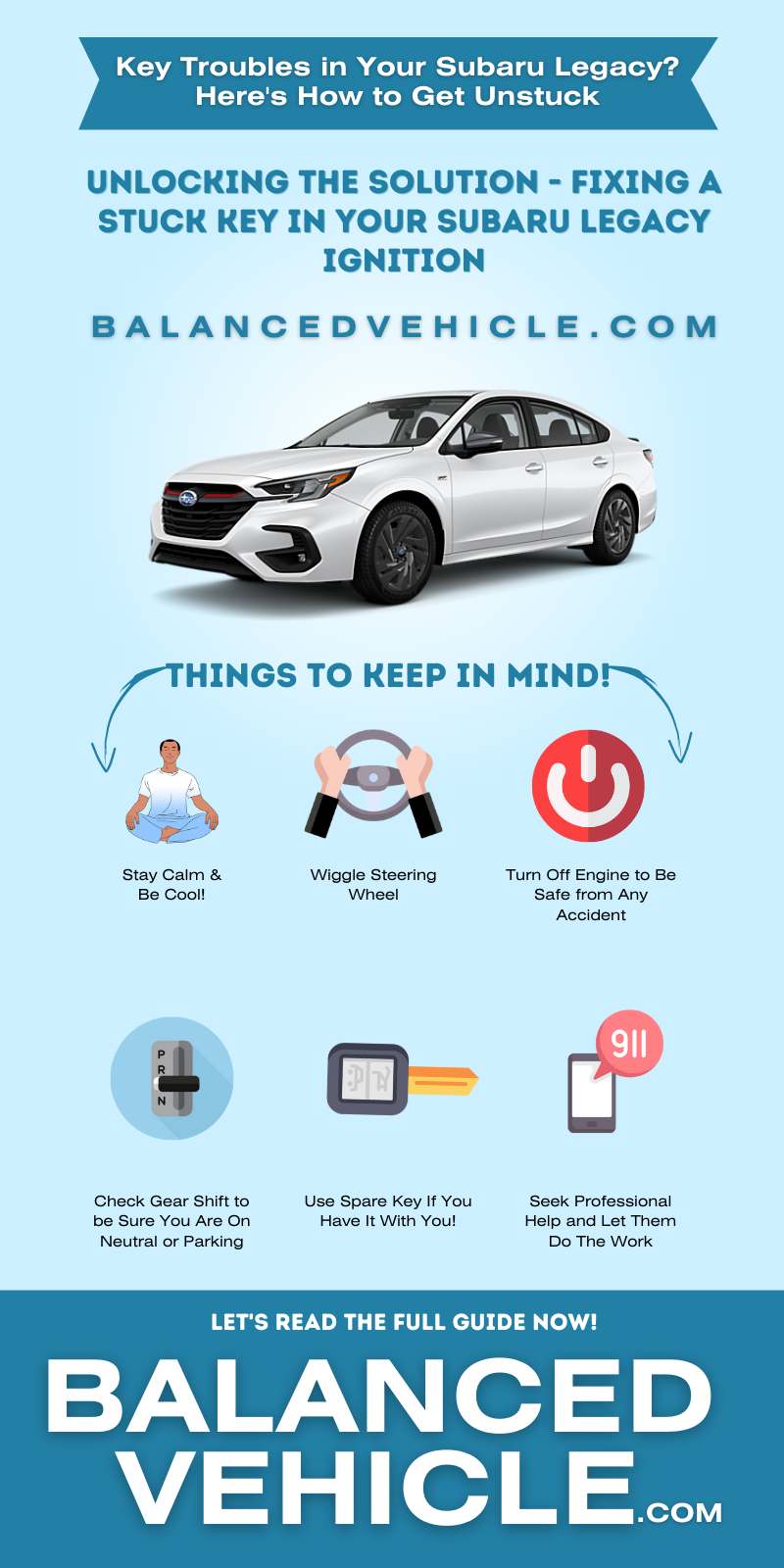Troubleshooting Subaru Legacy Key Stuck In Ignition Infographic -