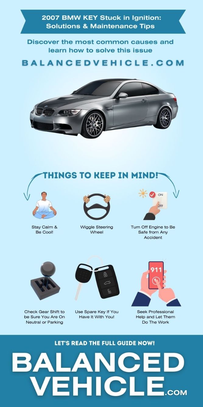 Solving the 2007 BMW Key Stuck in Ignition Problem Common Causes and Solutions infographics