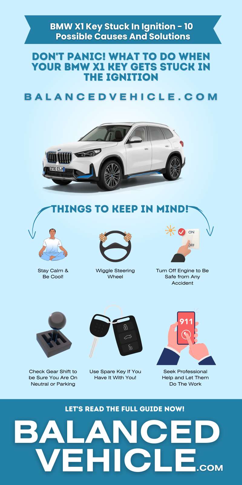 BMW X1 Key Stuck In Ignition - Infographic