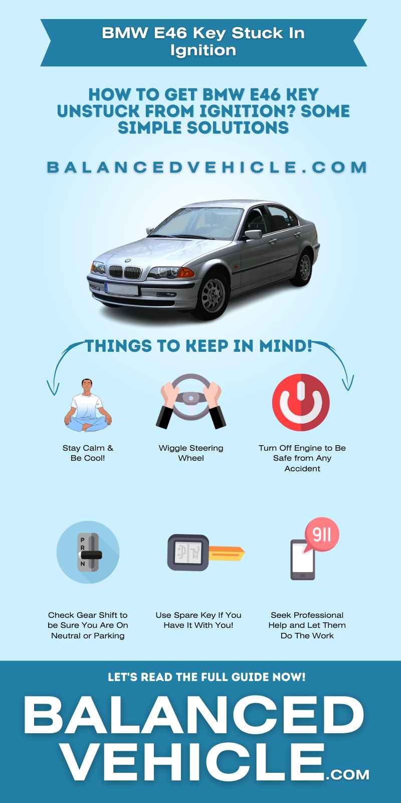 BMW E46 key stuck in ignition-Infographic