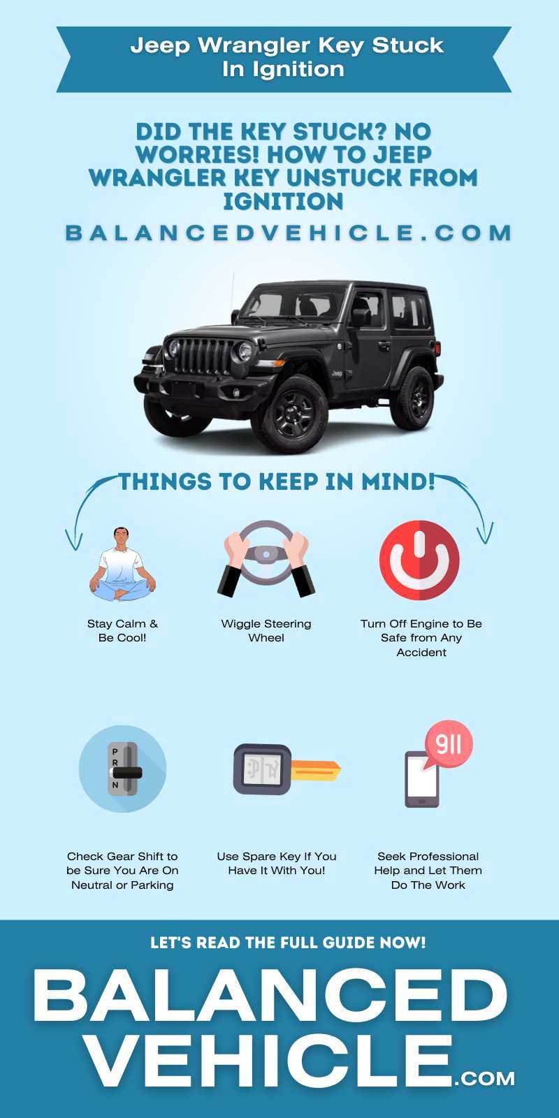 Jeep Wrangler Key Stuck In Ignition - Infographic 